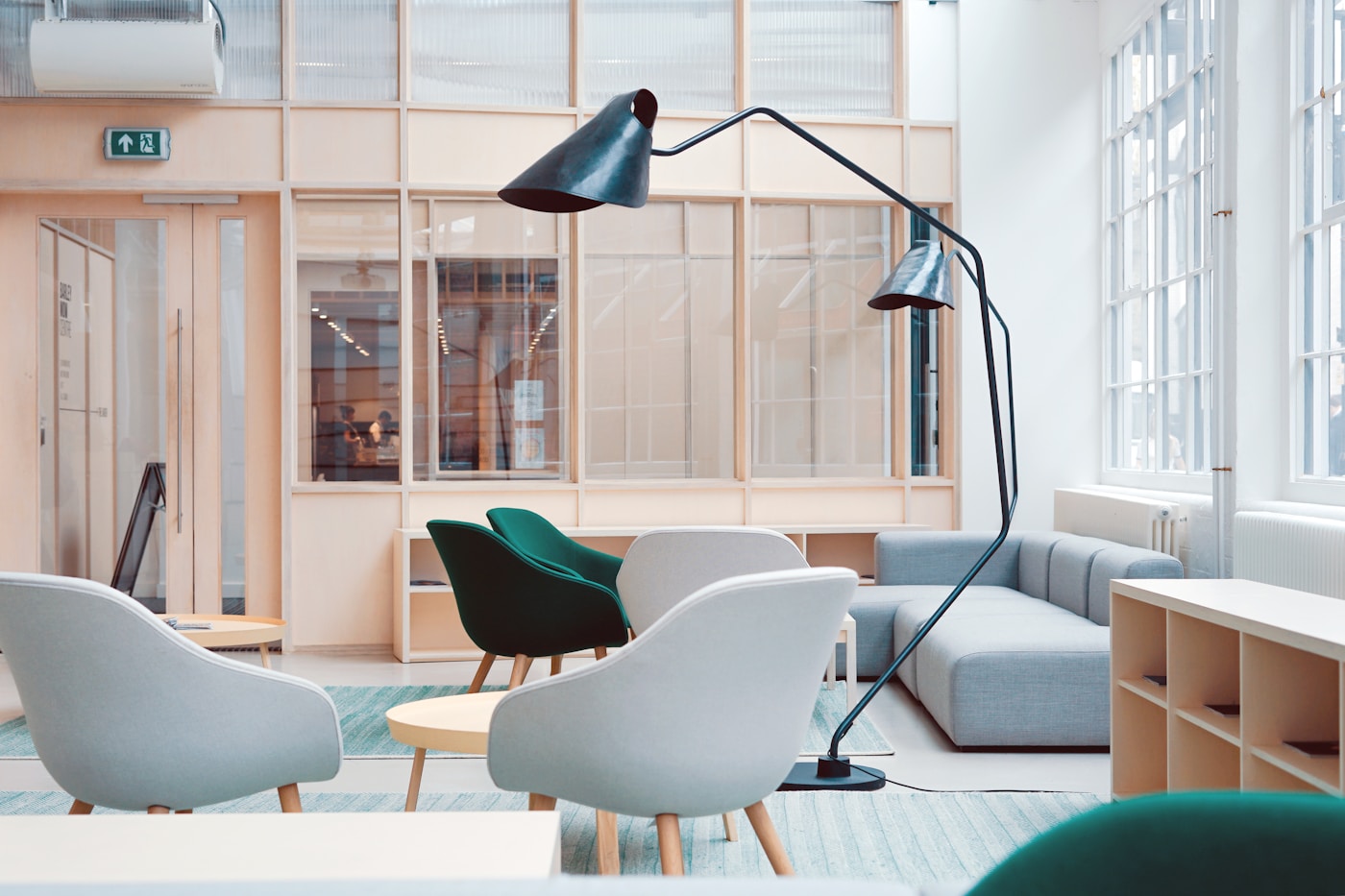 Warm interior with natural wood tones, clean lines and soft ambient light